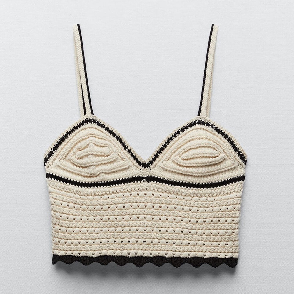 Zara Crochet Knit Crop Top